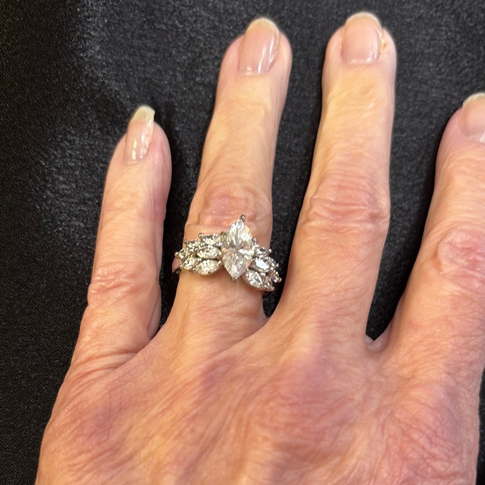 QVC Platinum Clad Diamonique Ring